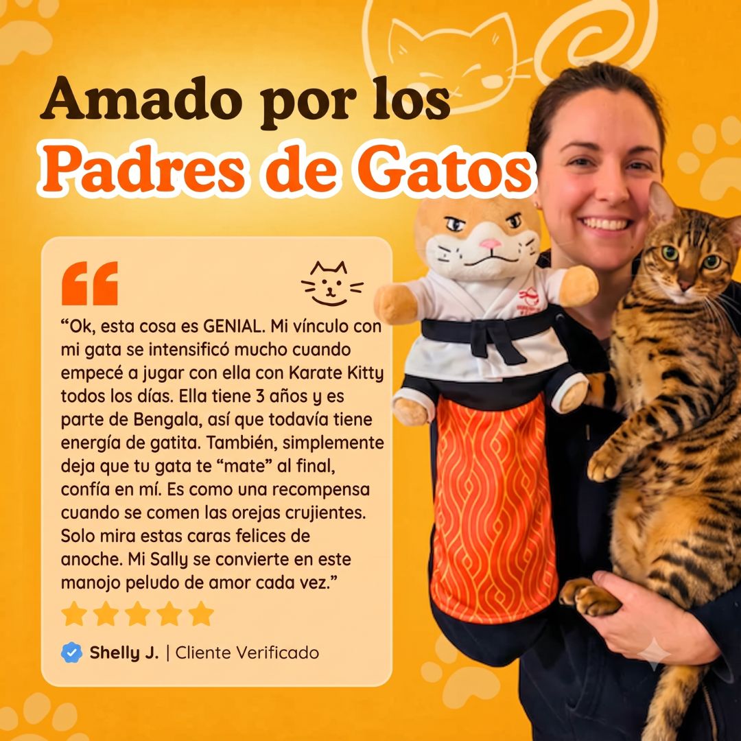 A marioneta de luta livre número 1 para gatos, para o máximo enriquecimento do seu gato.