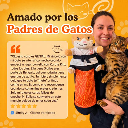 A marioneta de luta livre número 1 para gatos, para o máximo enriquecimento do seu gato.