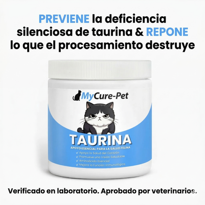 Mycure-Pet™ Taurina para Gatos | Apoyo para Corazón, Visión y Energía